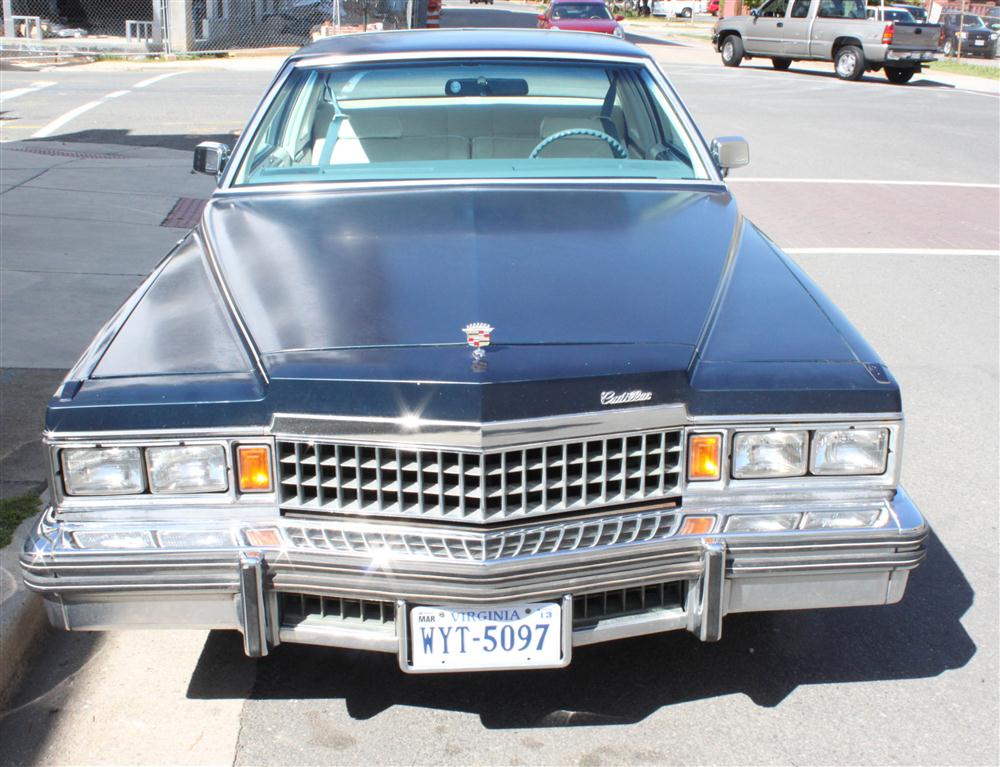 BLUE CADILLAC COUPE DE VILLE