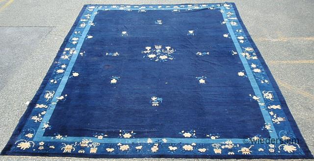 Blue Chinese palace size carpet