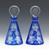 BLUE CUT TO CLEAR PAIR OF DECA