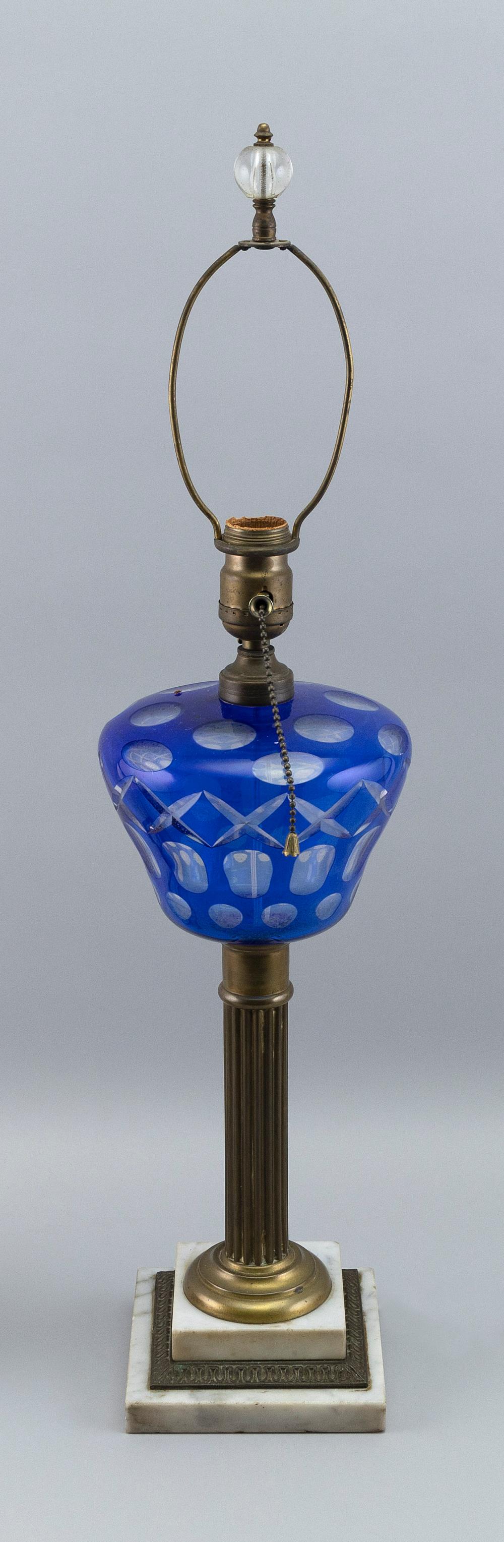 BLUE-CUT-TO-CLEAR SANDWICH GLASS