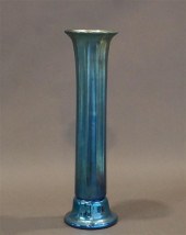 BLUE FAVRILE GLASS TALL VASE,
