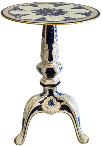 BLUE FLORAL CAPODIMONTE PORCELAIN