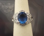 BLUE FLUORITE AND FOURTEEN KAR