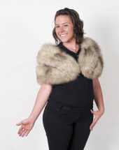 BLUE FOX FUR STOLE WRAP: Reyna