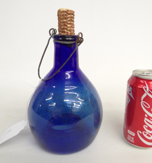 Blue glass fly trap.