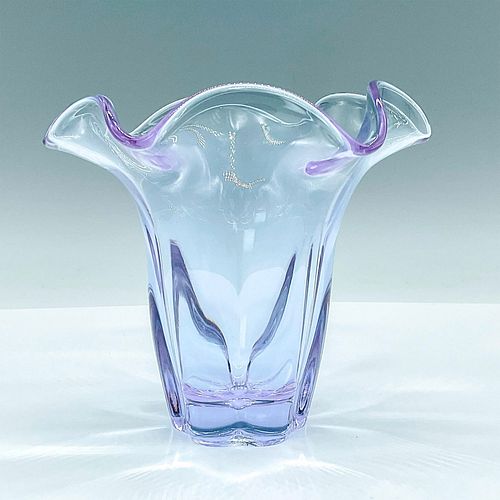 BLUE GLASS TULIP SHAPED FLOWER