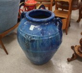 BLUE GLAZE POTTERY FLOOR JARBL