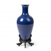 BLUE-GLAZED VASE
QING DYNASTY,