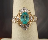 BLUE-GREEN APATITE AND DIAMOND