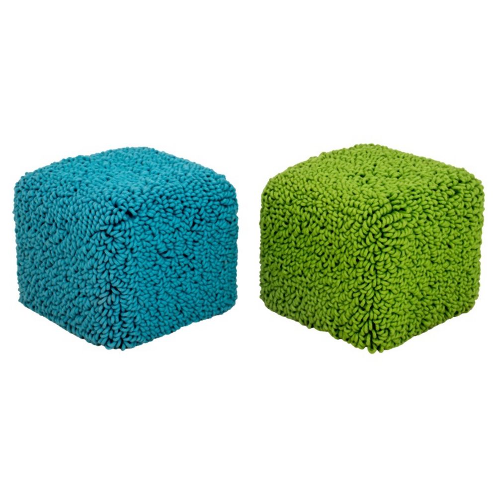 BLUE & GREEN LOOPED UPHOLSTERED