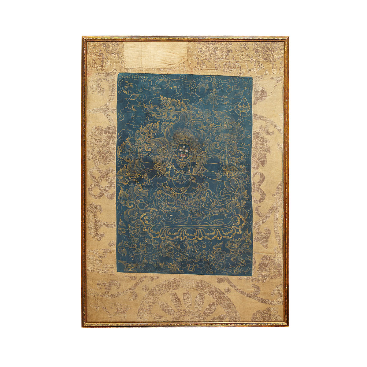 Blue Ground Thangka of Vajrapani
