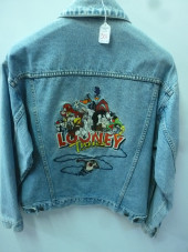 BLUE JEAN JACKET EMBROIDERED L