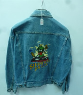 BLUE JEAN JACKET EMBROIDERED M