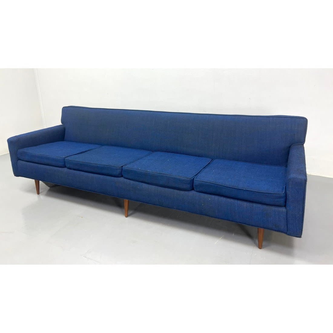 Blue Mid-Century Modern sofa by