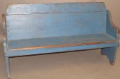 BLUE PAINTED BENCHca. 1890; so