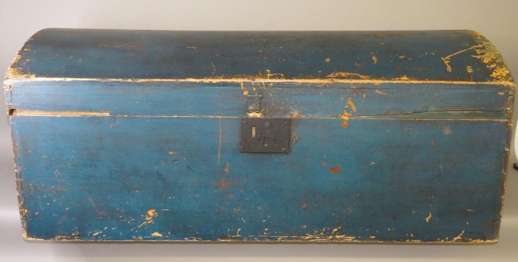 BLUE PAINTED DOVETAIL CONSTRUCTED