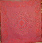 BLUE & RED JACQUARD WOVEN COVE