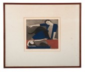 Blue Robe by Will Barnet Will