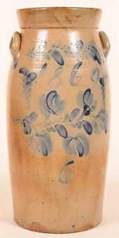 BLUE SLIP DECORATED STONEWARE