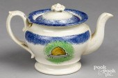 BLUE SPATTER BEEHIVE TEAPOTBlu
