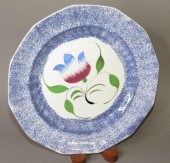 BLUE SPATTER OPEN TULIP PATTER