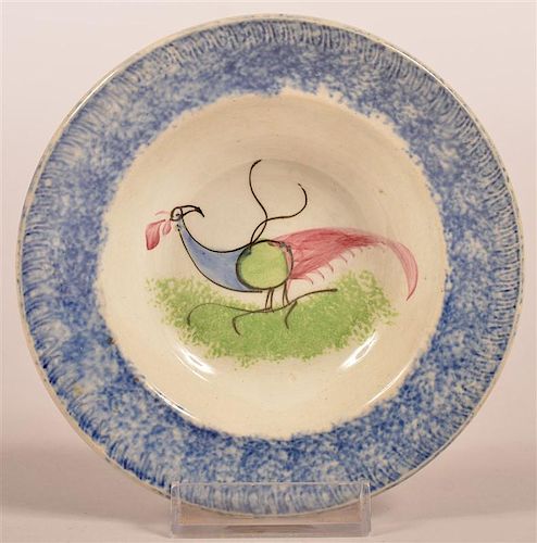 BLUE SPATTER PEAFOWL PATTERN
