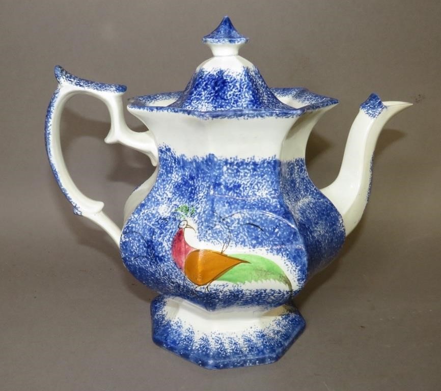 BLUE SPATTER PEAFOWL PATTERN