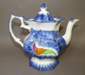 BLUE SPATTER PEAFOWL PATTERN T