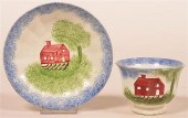 BLUE SPATTER SCHOOL HOUSE CUP