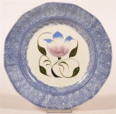 BLUE SPATTER TULIP PATTERN PAN
