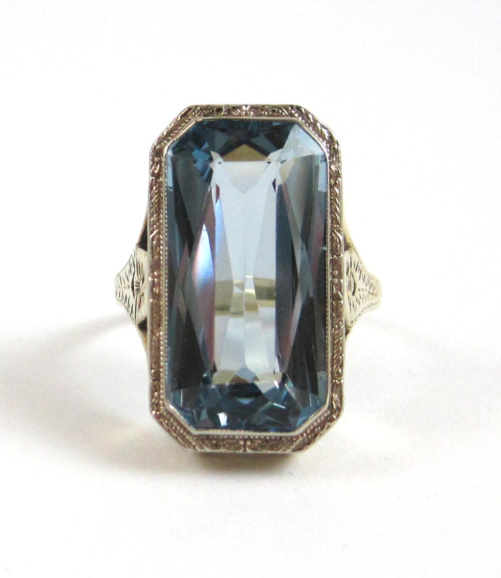 BLUE SPINEL AND FOURTEEN KARAT