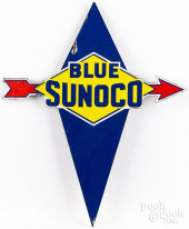 BLUE SUNOCO PORCELAIN ADVERTIS