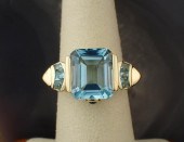 BLUE TOPAZ AND FOURTEEN KARAT