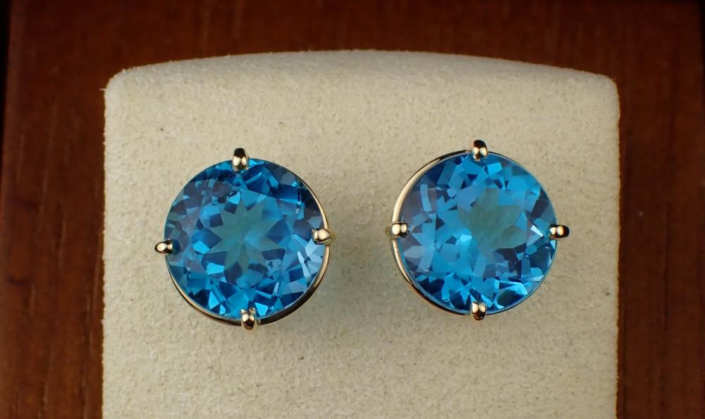 BLUE TOPAZ AND FOURTEEN KARAT