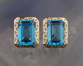 BLUE TOPAZ AND FOURTEEN KARAT