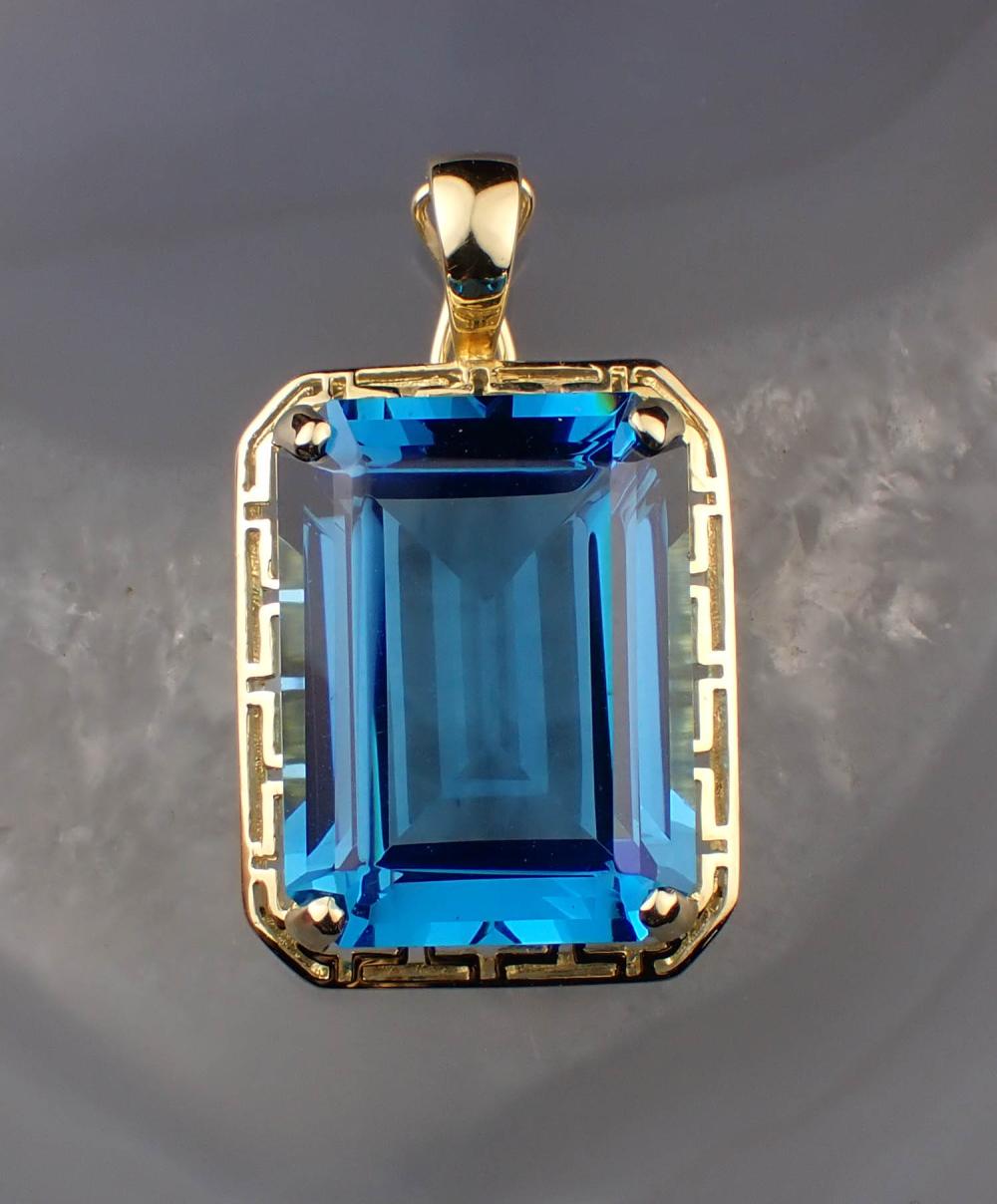 BLUE TOPAZ AND FOURTEEN KARAT