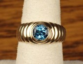 BLUE TOPAZ AND FOURTEEN KARAT