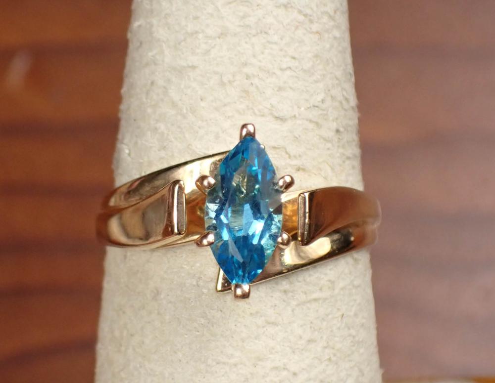 BLUE TOPAZ AND FOURTEEN KARAT
