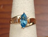 BLUE TOPAZ AND FOURTEEN KARAT