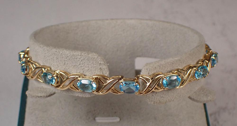 BLUE TOPAZ AND FOURTEEN KARAT