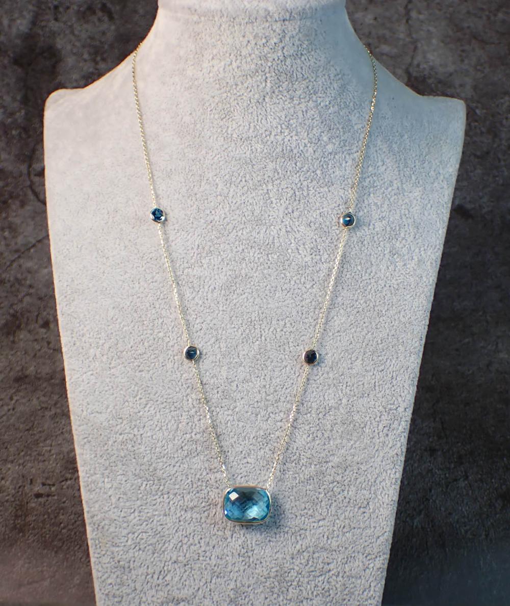 BLUE TOPAZ AND FOURTEEN KARAT