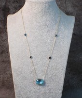 BLUE TOPAZ AND FOURTEEN KARAT