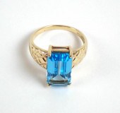 BLUE TOPAZ AND YELLOW GOLD SOL