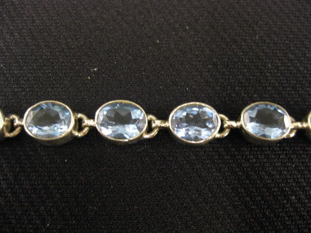 Blue Topaz Bracelet 9 rich blue