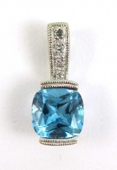 BLUE TOPAZ, DIAMOND AND TEN KA