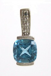 BLUE TOPAZ, DIAMOND AND TEN KA