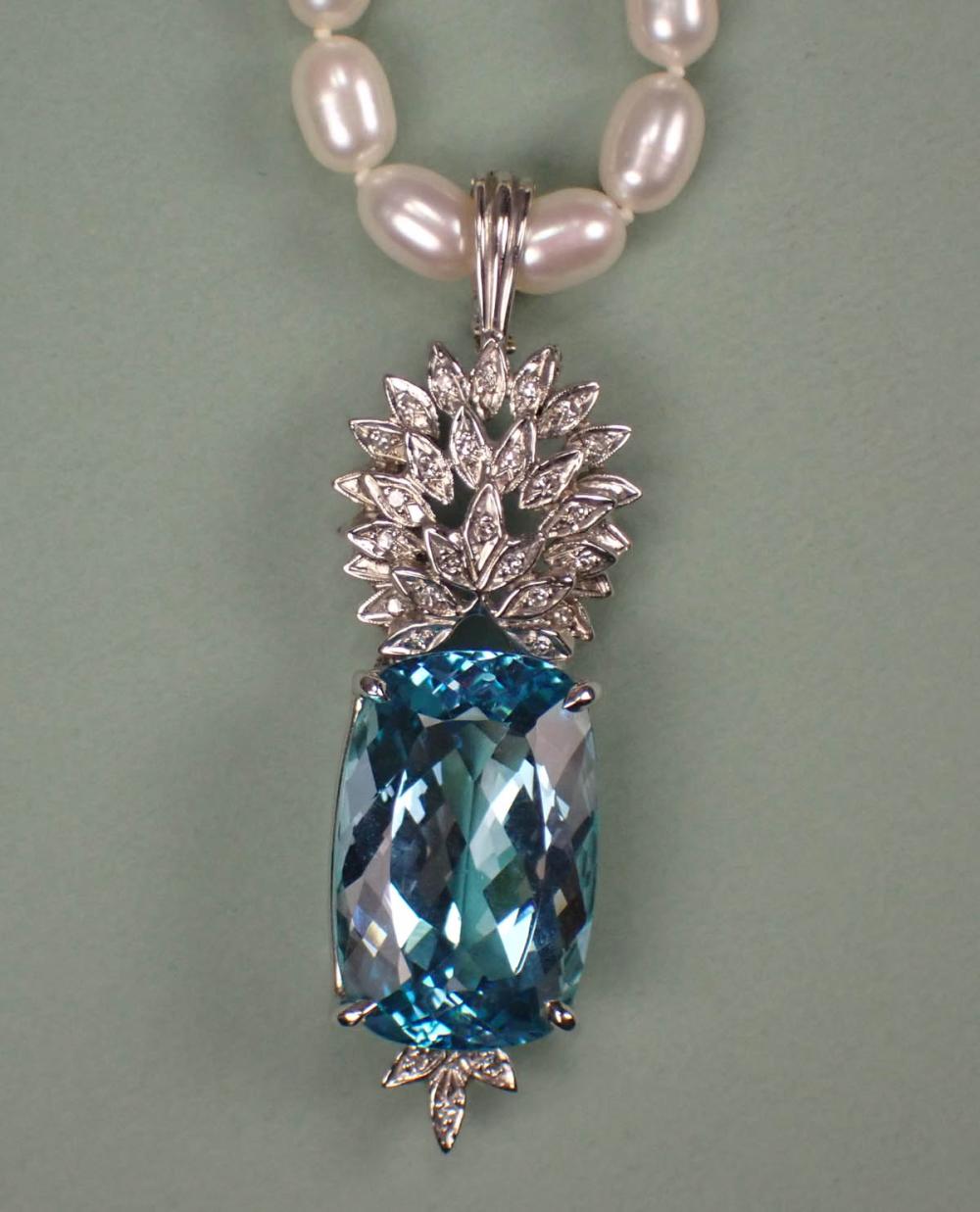 BLUE TOPAZ ENHANCER PENDANT WITH