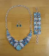 BLUE TOPAZ, RAINBOW MOONSTONE