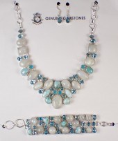 BLUE TOPAZ, RAINBOW MOONSTONE