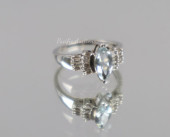 BLUE TOURMALINE AND TOPAZ RING
